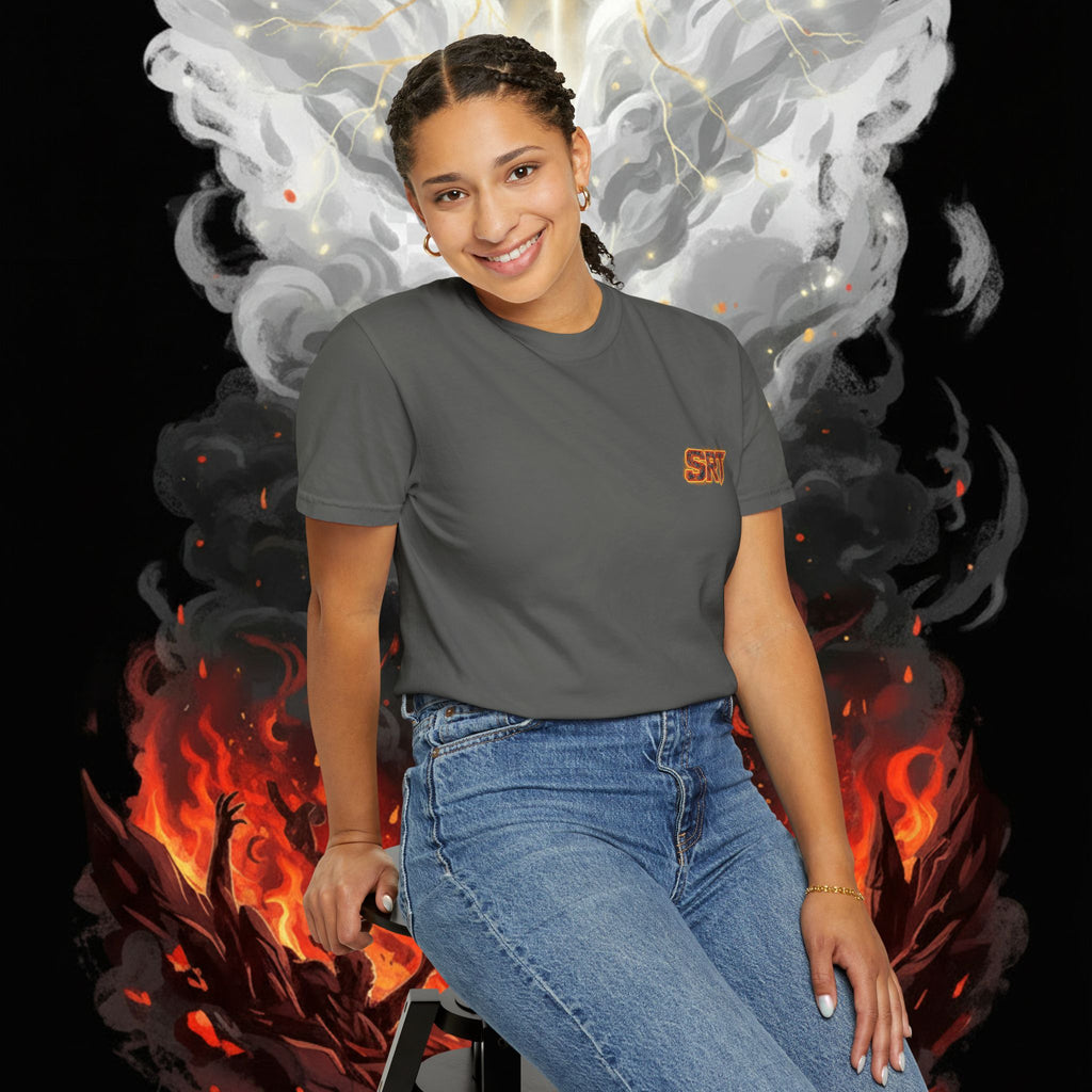 SRT Flame Graphic T-Shirt — "Been Through the Fire" Back Print