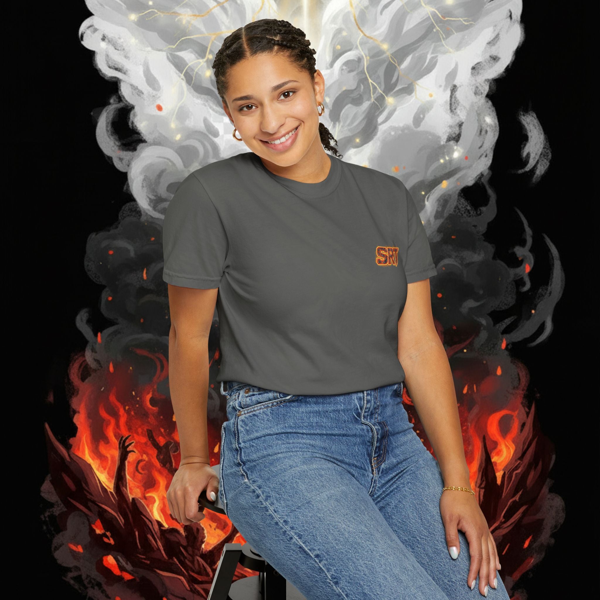 SRT Flame Graphic T-Shirt — "Been Through the Fire" Back Print