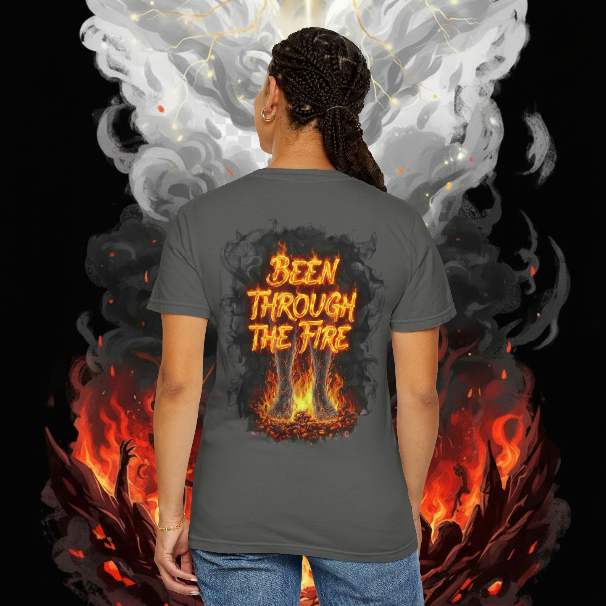 SRT Flame Graphic T-Shirt — "Been Through the Fire" Back Print