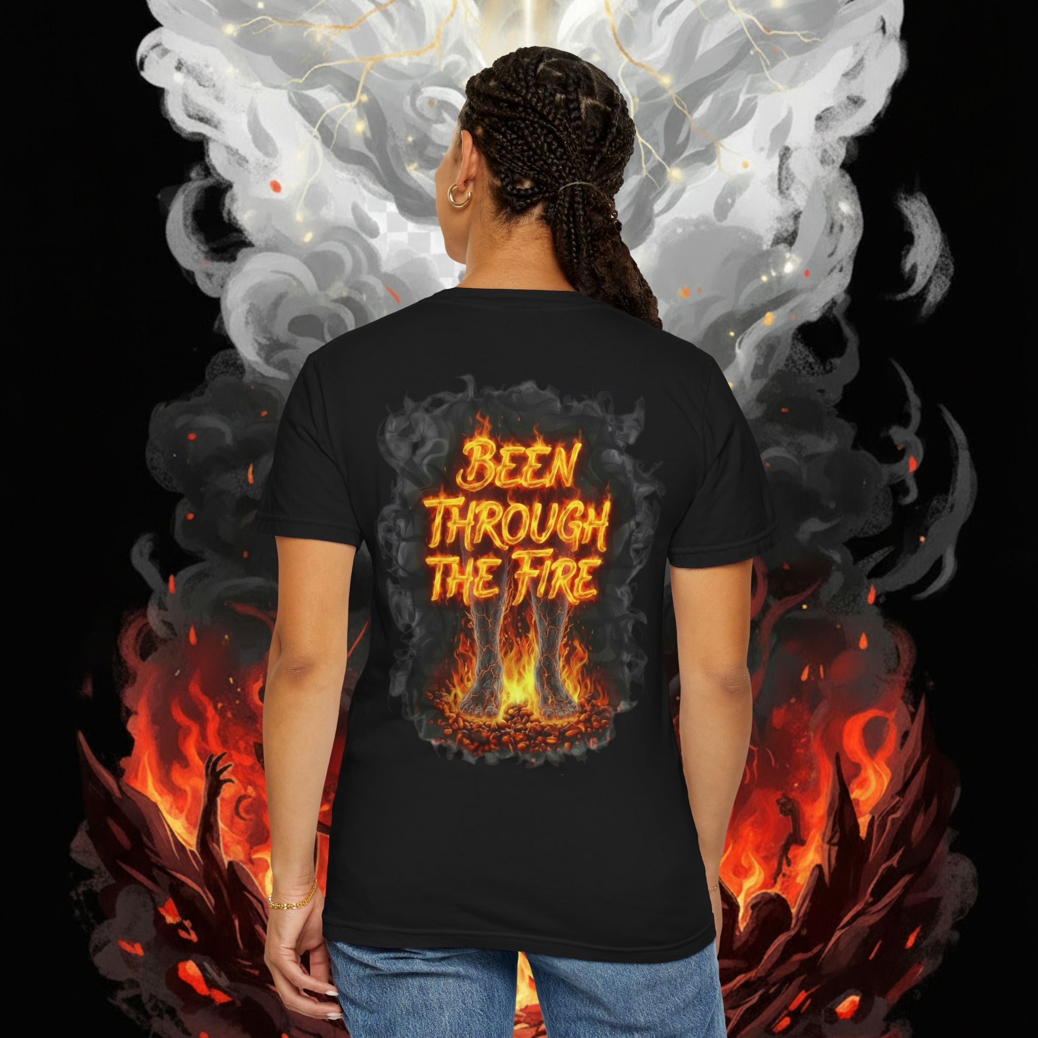SRT Flame Graphic T-Shirt — "Been Through the Fire" Back Print
