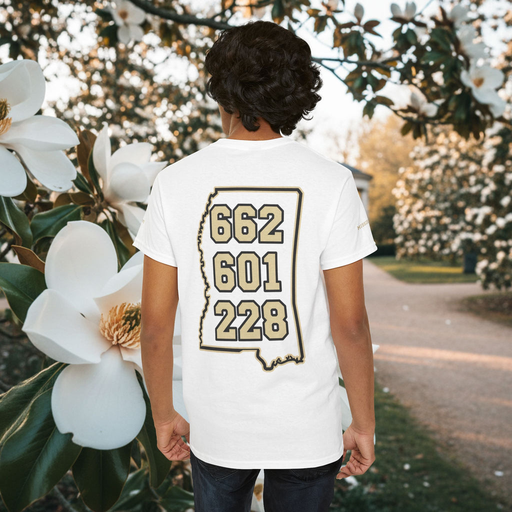 Magnolia State T-Shirt — Mississippi Area Code Shirt (662 · 601 · 228)