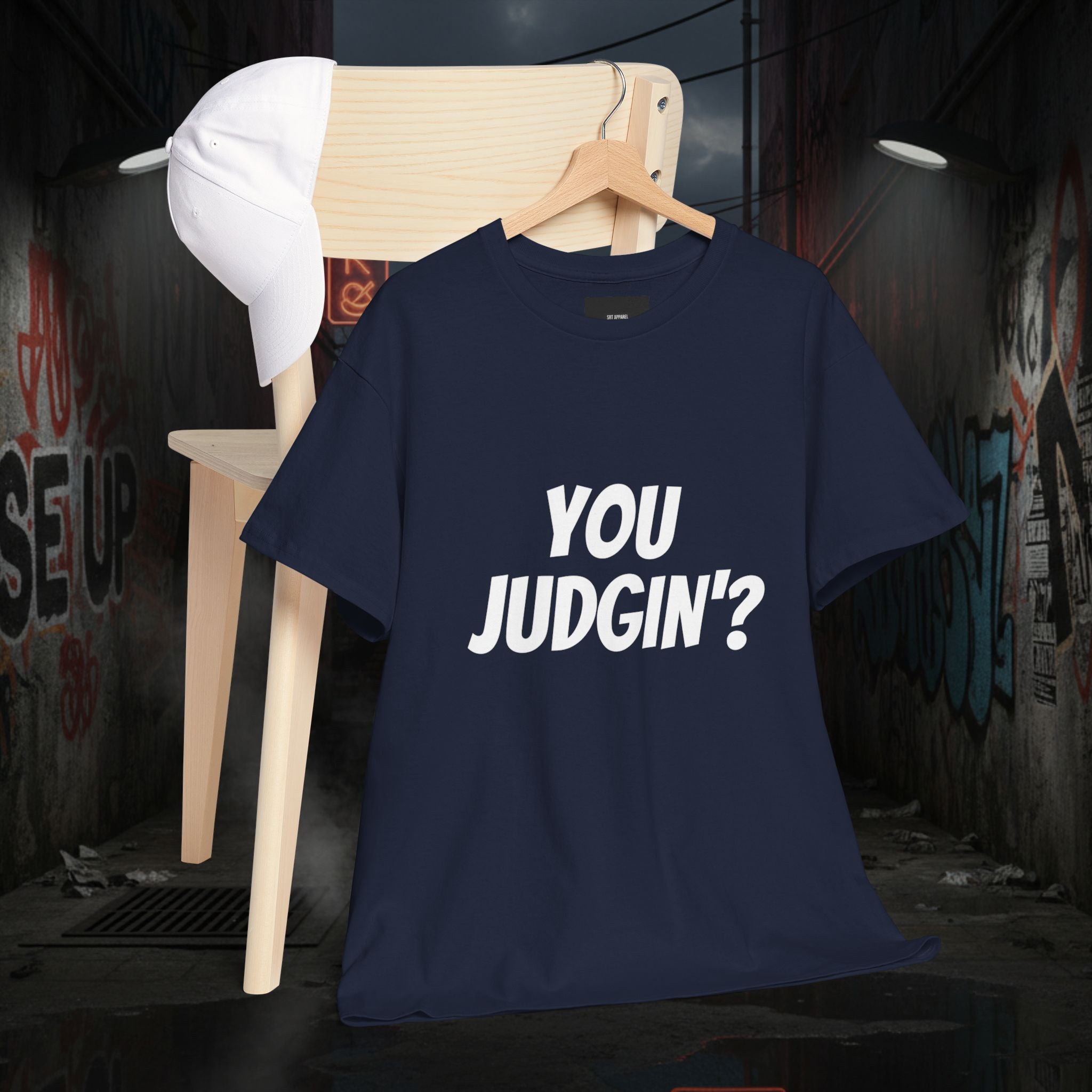 You Judgin'? Graphic Tee — 'Don't Be This Guy' Gavel Judge Back Print