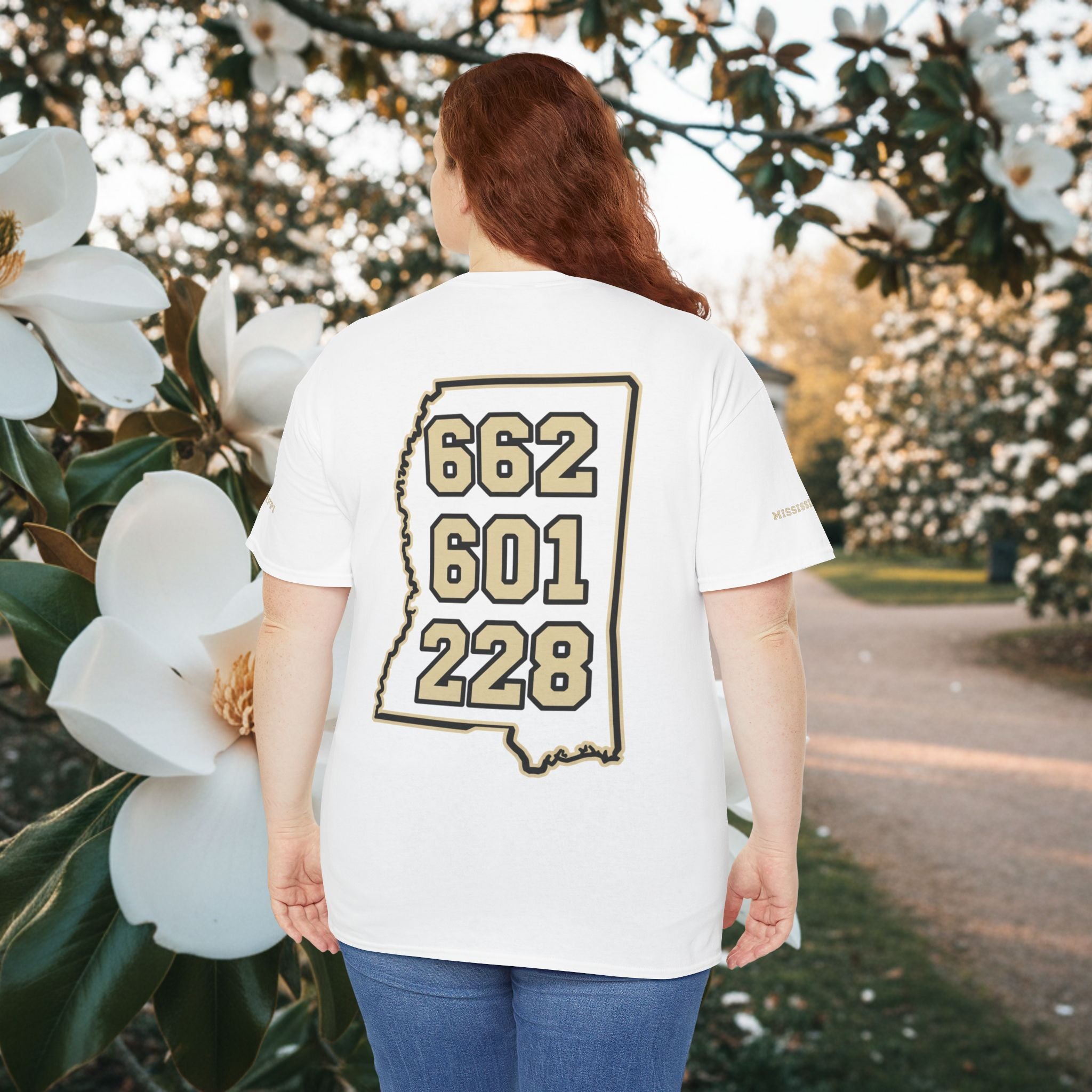 Magnolia State T-Shirt — Mississippi Area Code Shirt (662 · 601 · 228)