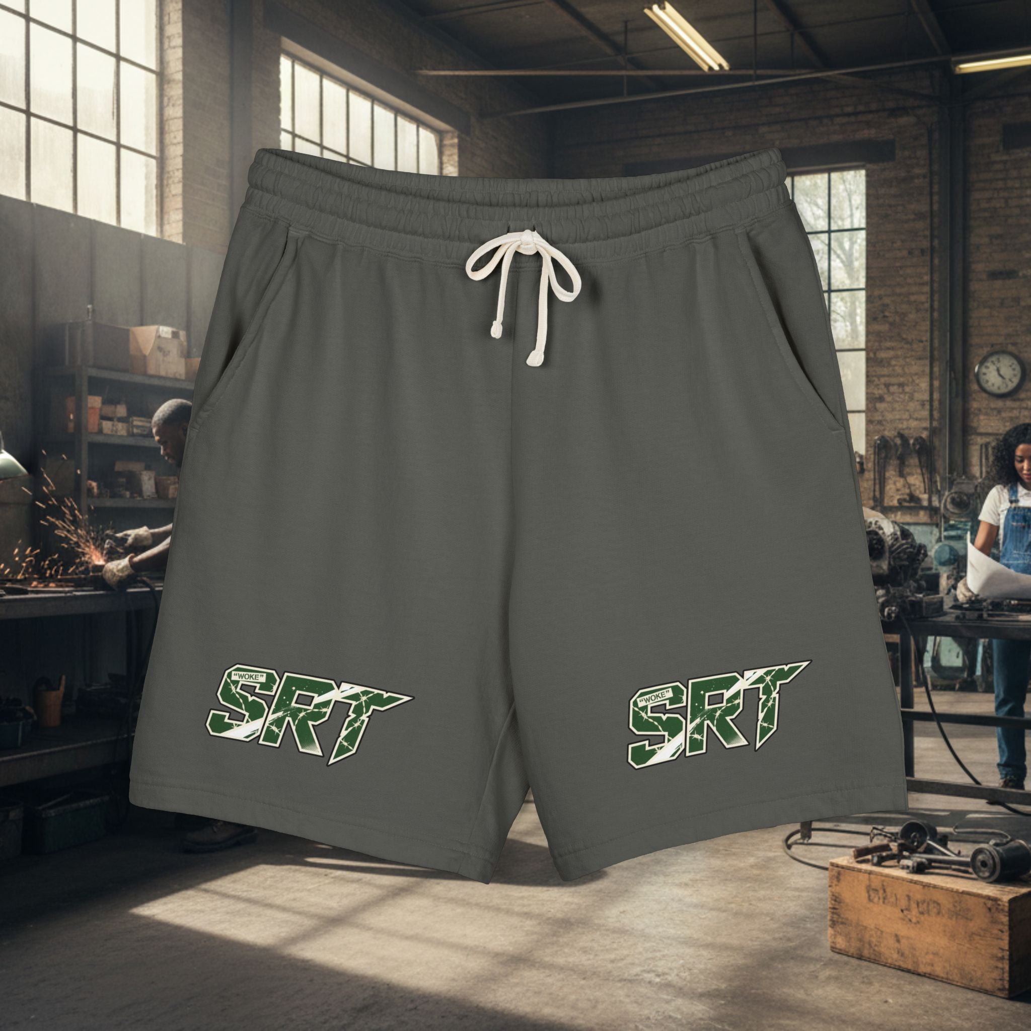 Still Slavin' For A Dollar SRT Logo Fleece Sweat Shorts