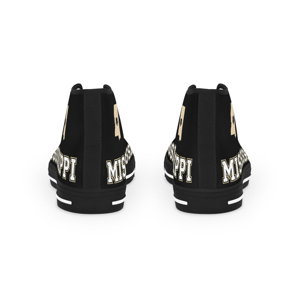 Mississippi High Top Sneakers — White Retro College-Style Men's Shoes