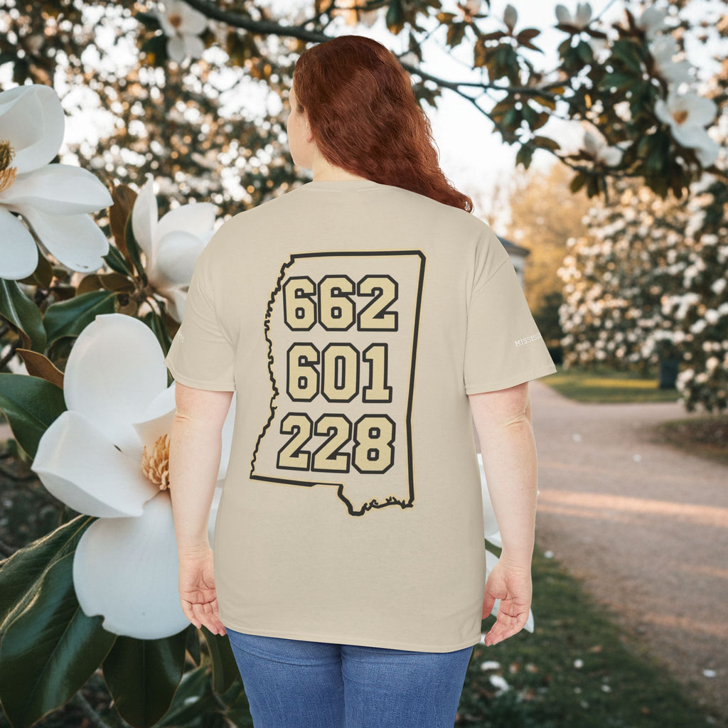 Magnolia State T-Shirt — Mississippi Area Code Shirt (662 · 601 · 228)