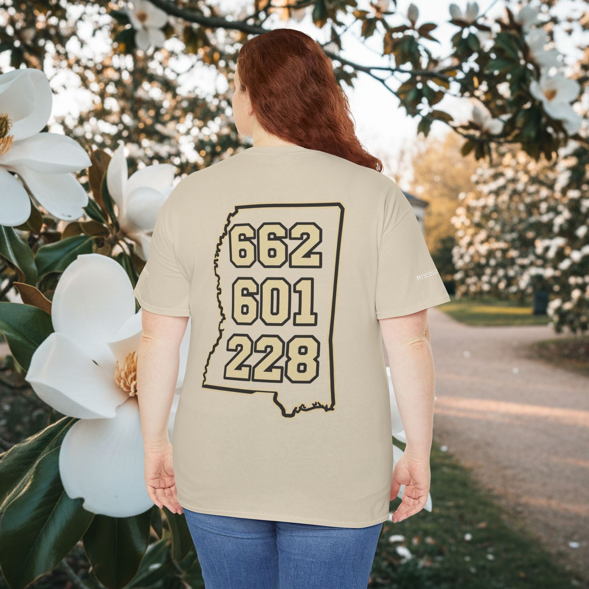 Magnolia State T-Shirt — Mississippi Area Code Shirt (662 · 601 · 228)