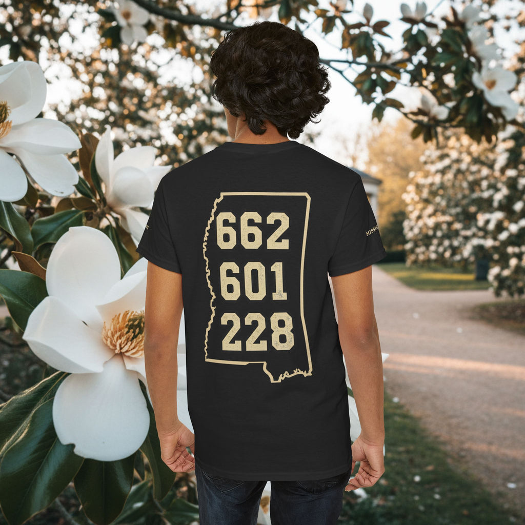 Magnolia State T-Shirt — Mississippi Area Code Shirt (662 · 601 · 228)