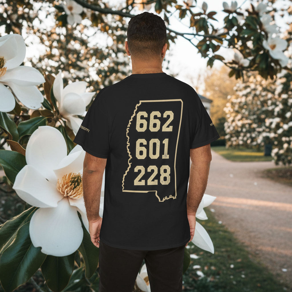 Magnolia State T-Shirt — Mississippi Area Code Shirt (662 · 601 · 228)