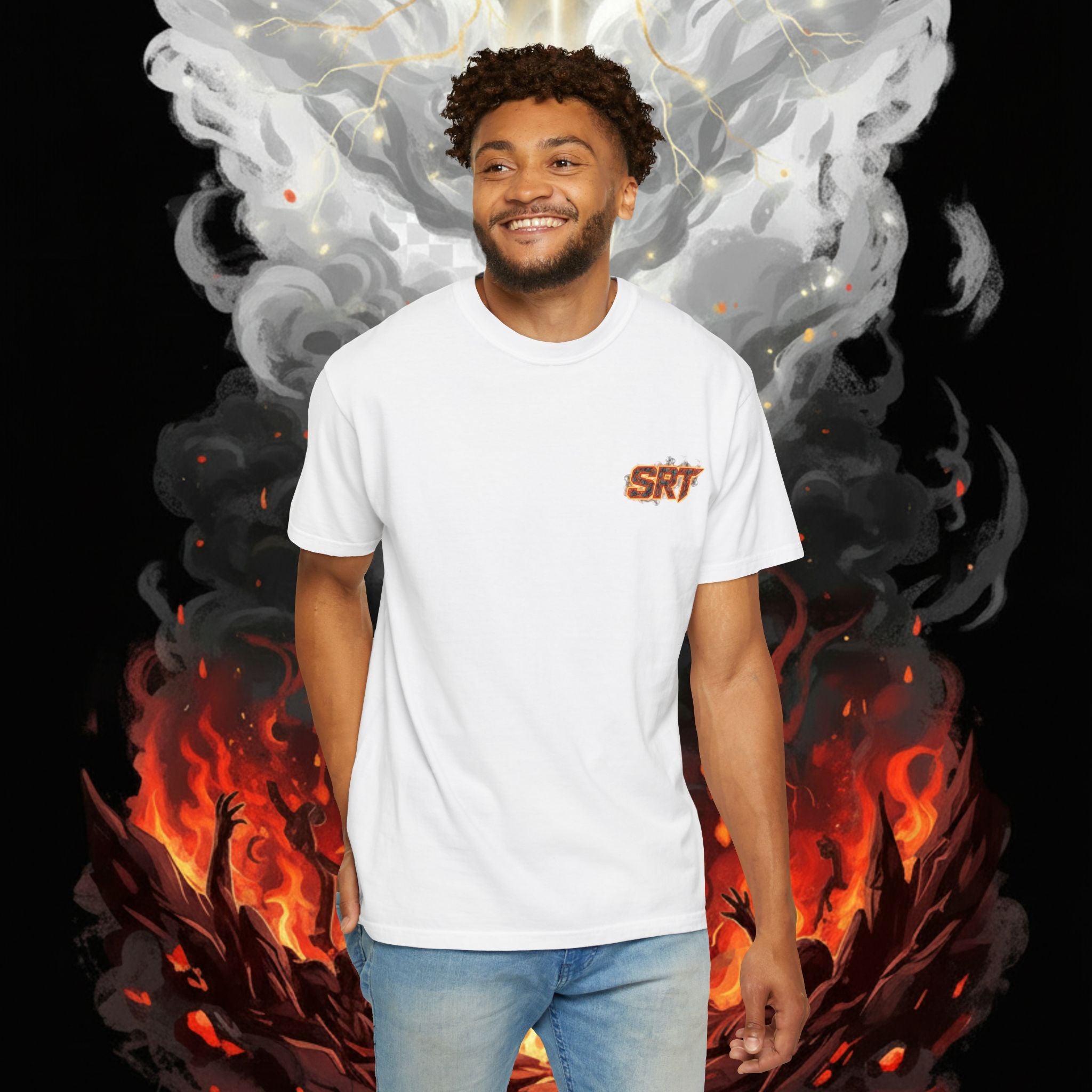 SRT Flame Graphic T-Shirt — "Been Through the Fire" Back Print