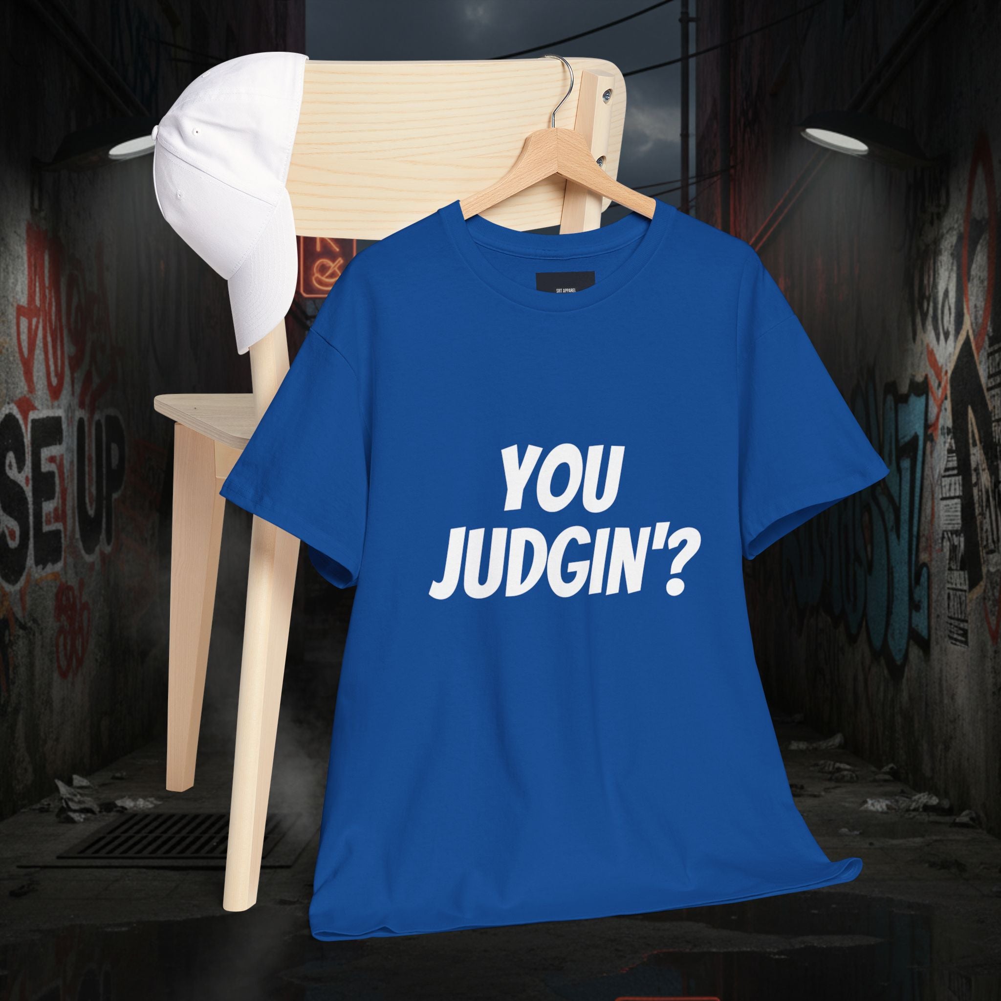 You Judgin'? Graphic Tee — 'Don't Be This Guy' Gavel Judge Back Print