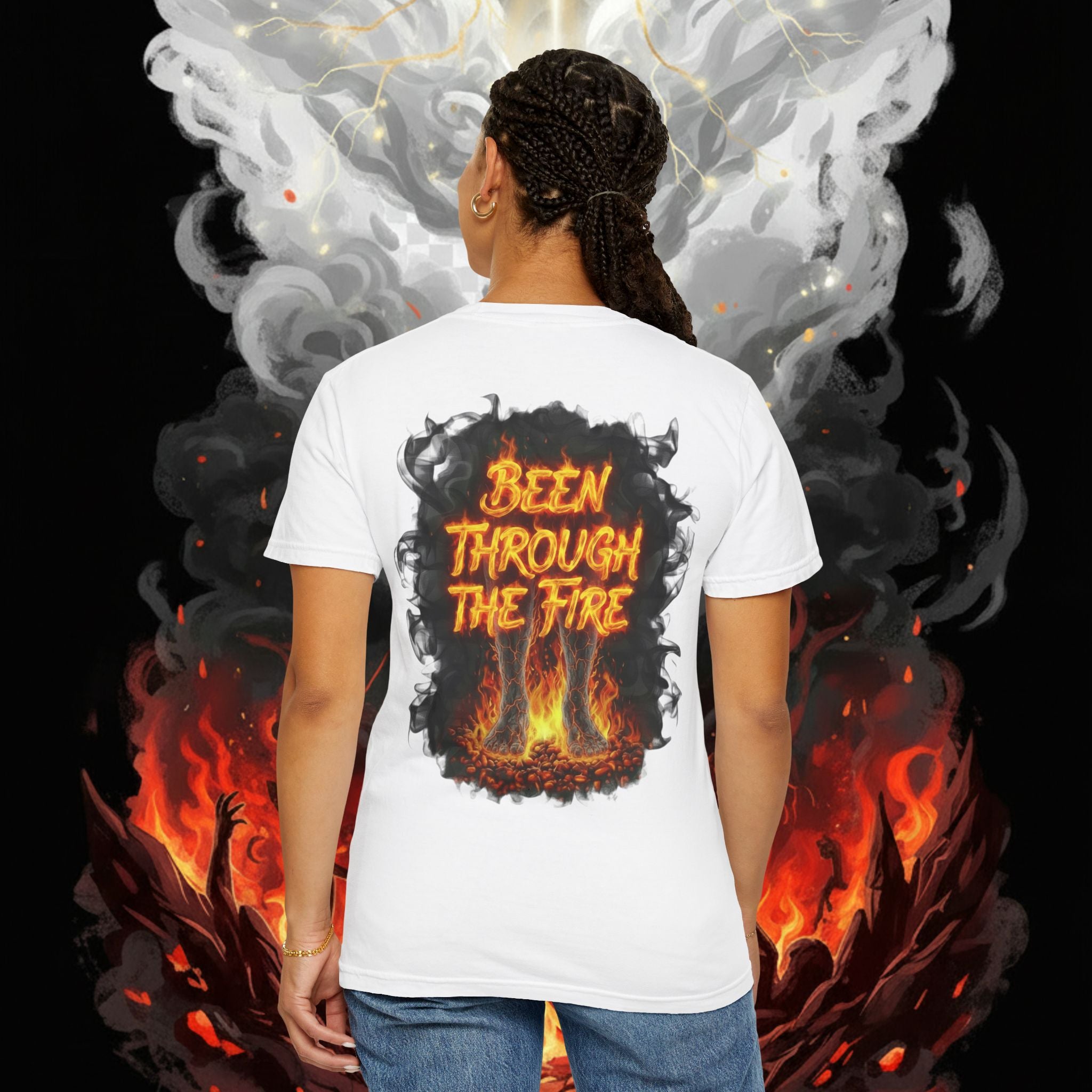 SRT Flame Graphic T-Shirt — "Been Through the Fire" Back Print