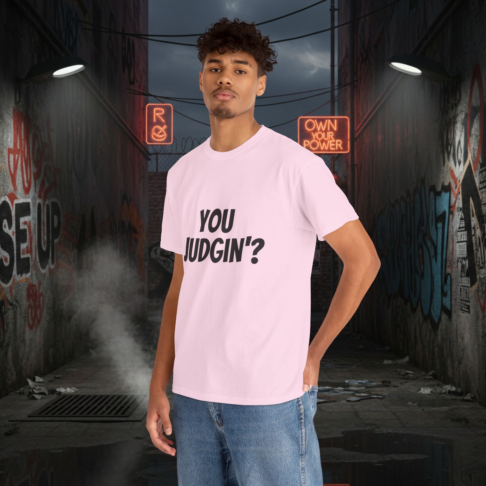 You Judgin'? Graphic Tee — 'Don't Be This Guy' Gavel Judge Back Print