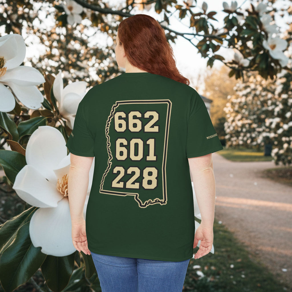 Magnolia State T-Shirt — Mississippi Area Code Shirt (662 · 601 · 228)