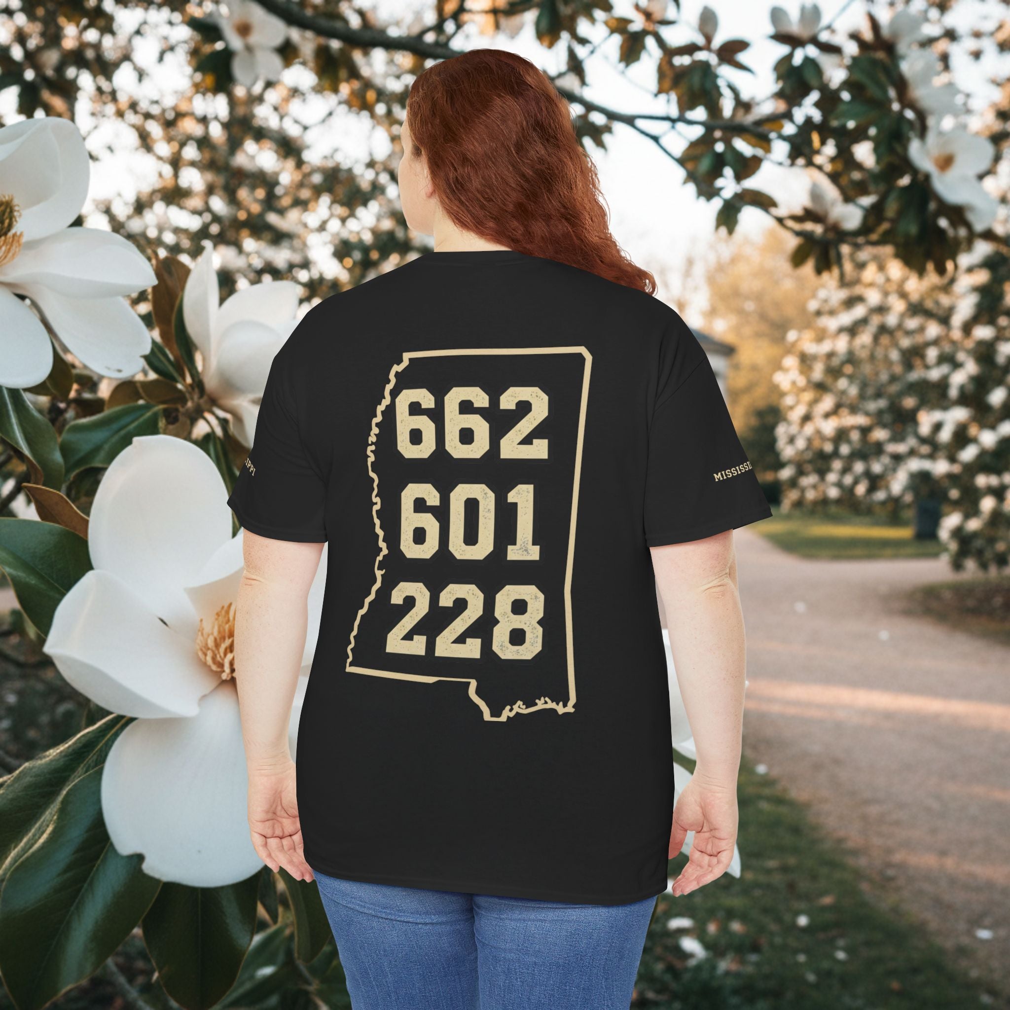 Magnolia State T-Shirt — Mississippi Area Code Shirt (662 · 601 · 228)