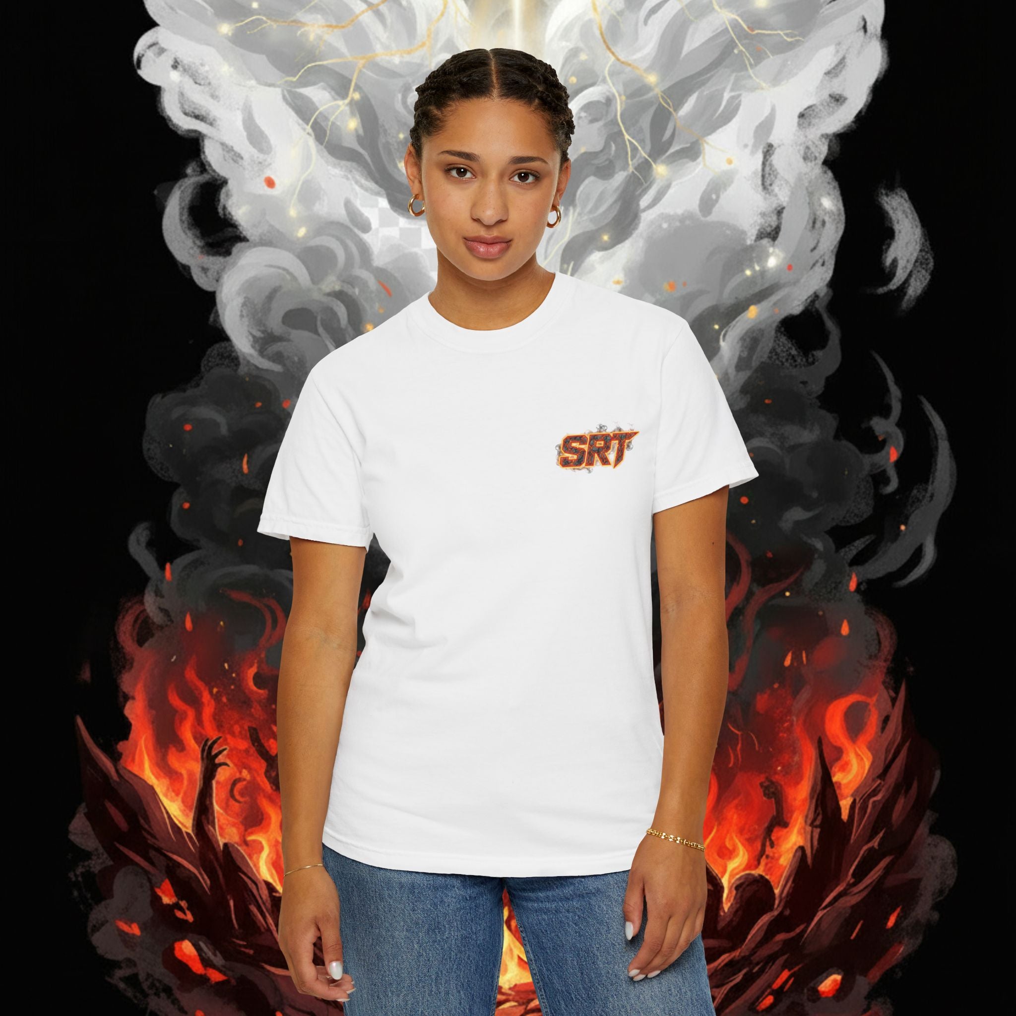 SRT Flame Graphic T-Shirt — "Been Through the Fire" Back Print