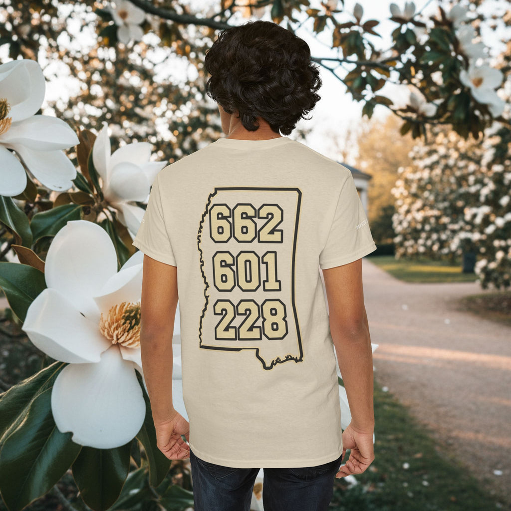 Magnolia State T-Shirt — Mississippi Area Code Shirt (662 · 601 · 228)