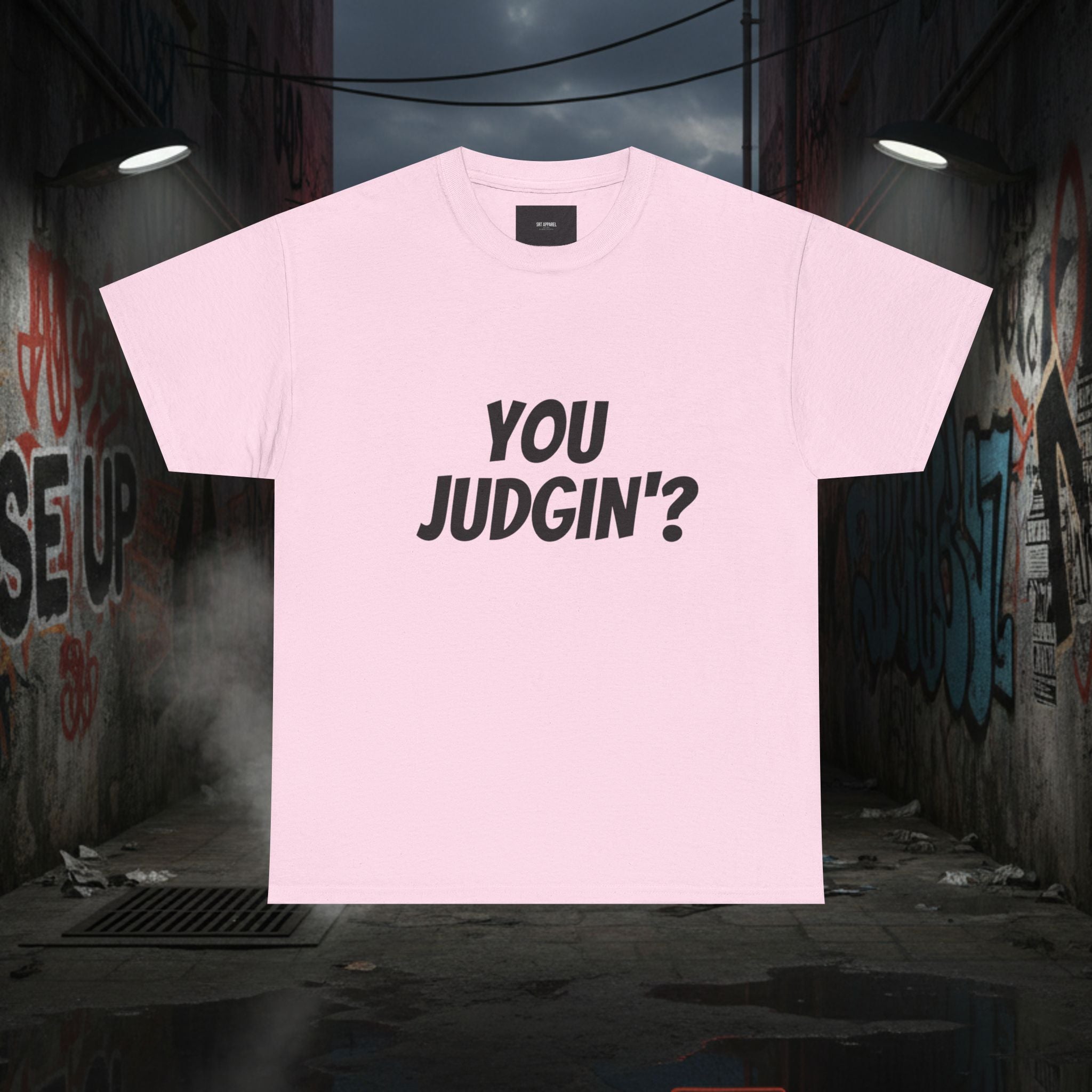 You Judgin'? Graphic Tee — 'Don't Be This Guy' Gavel Judge Back Print