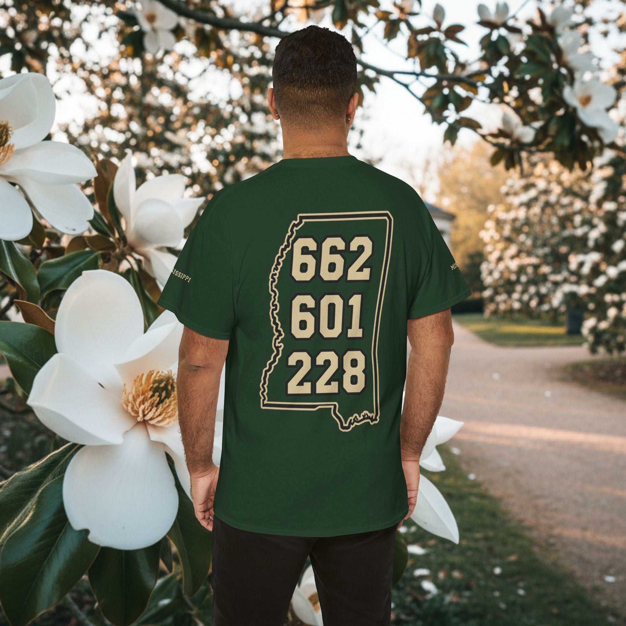 Magnolia State T-Shirt — Mississippi Area Code Shirt (662 · 601 · 228)