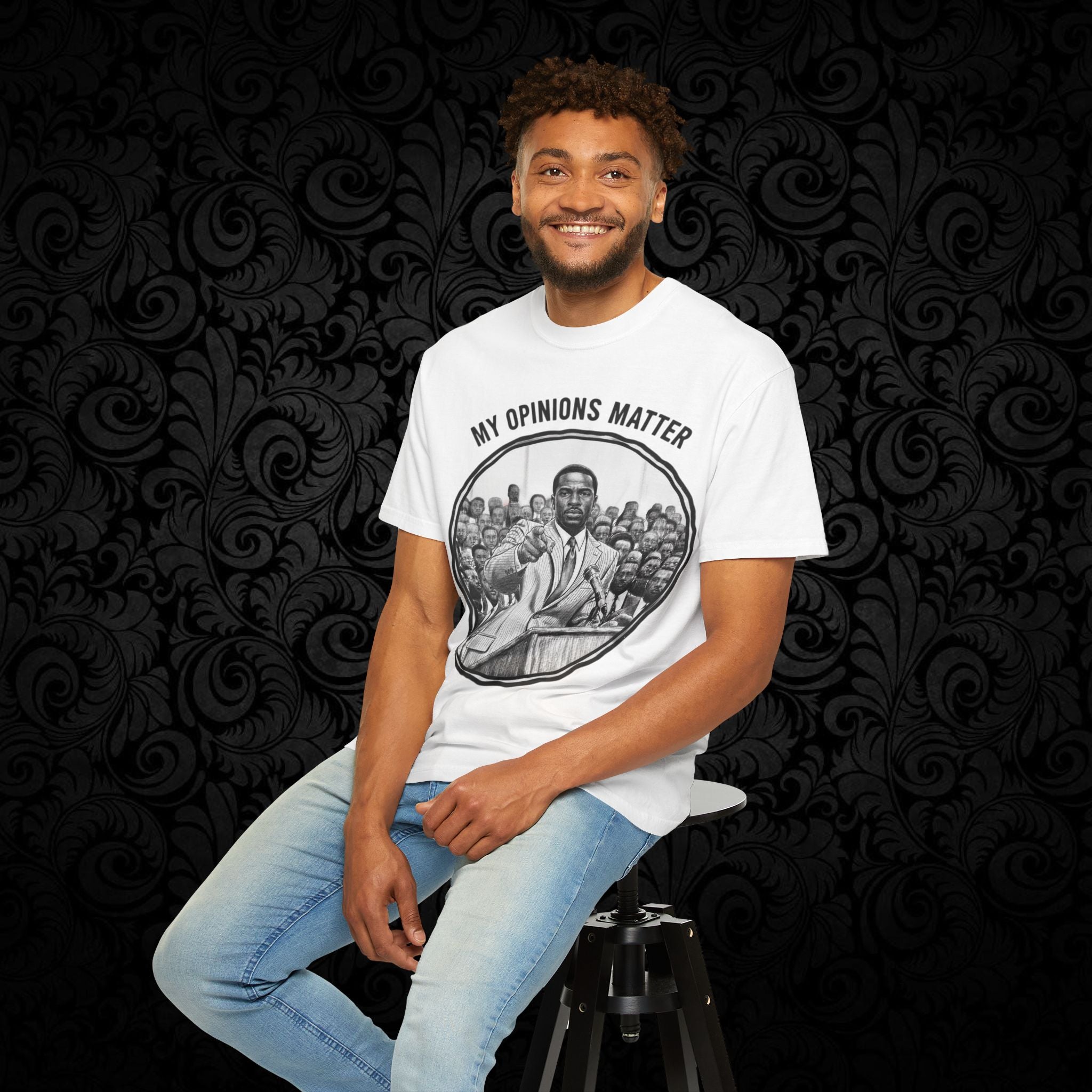 My Opinions Matter Male Empowerment Graphic Tee