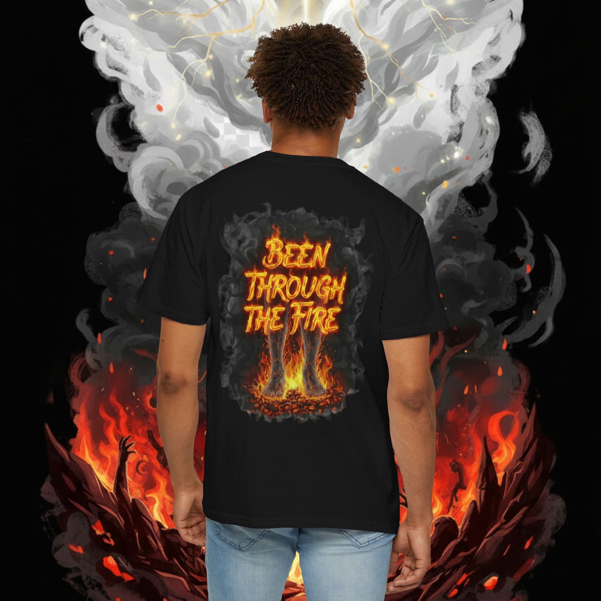 SRT Flame Graphic T-Shirt — "Been Through the Fire" Back Print