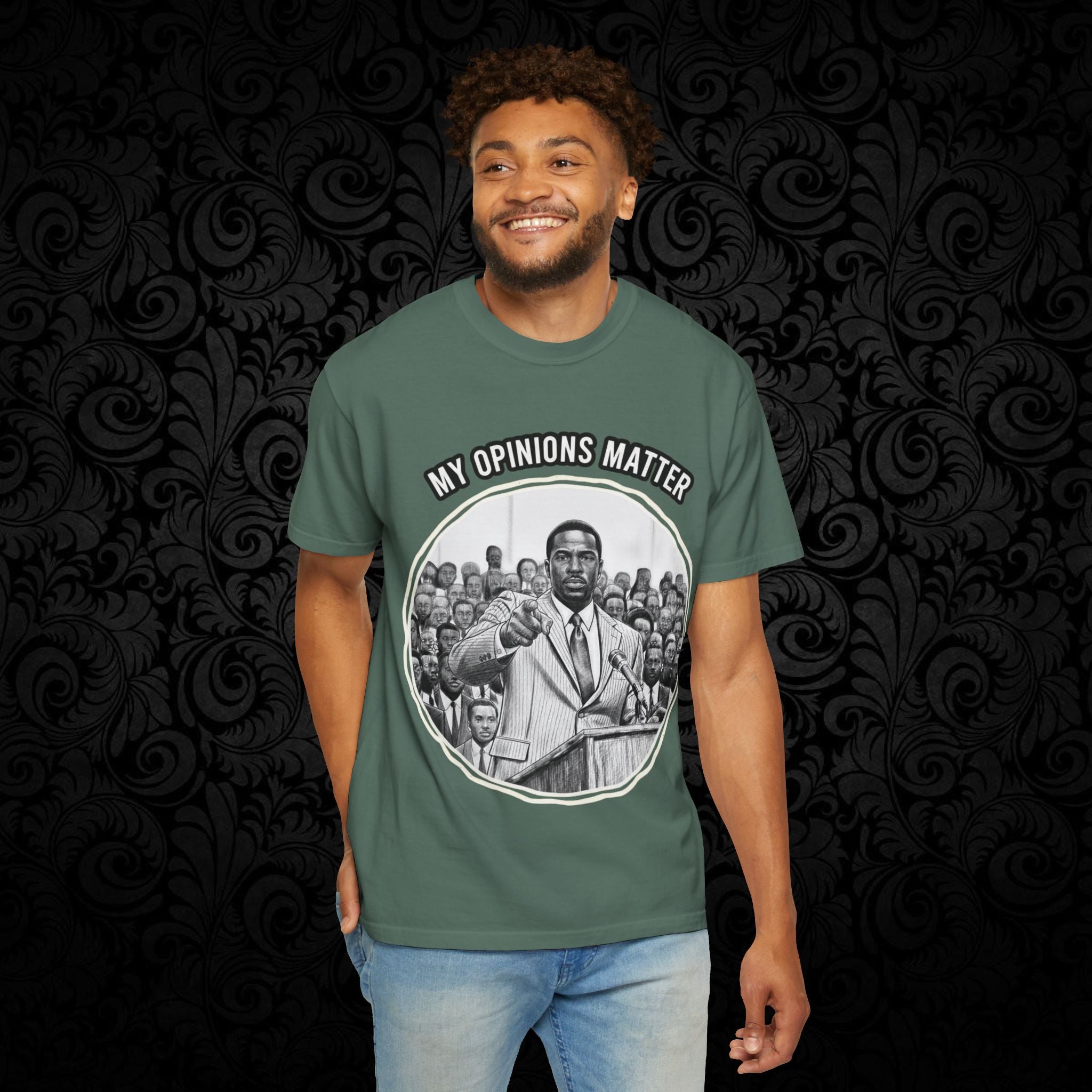 My Opinions Matter Male Empowerment Graphic Tee