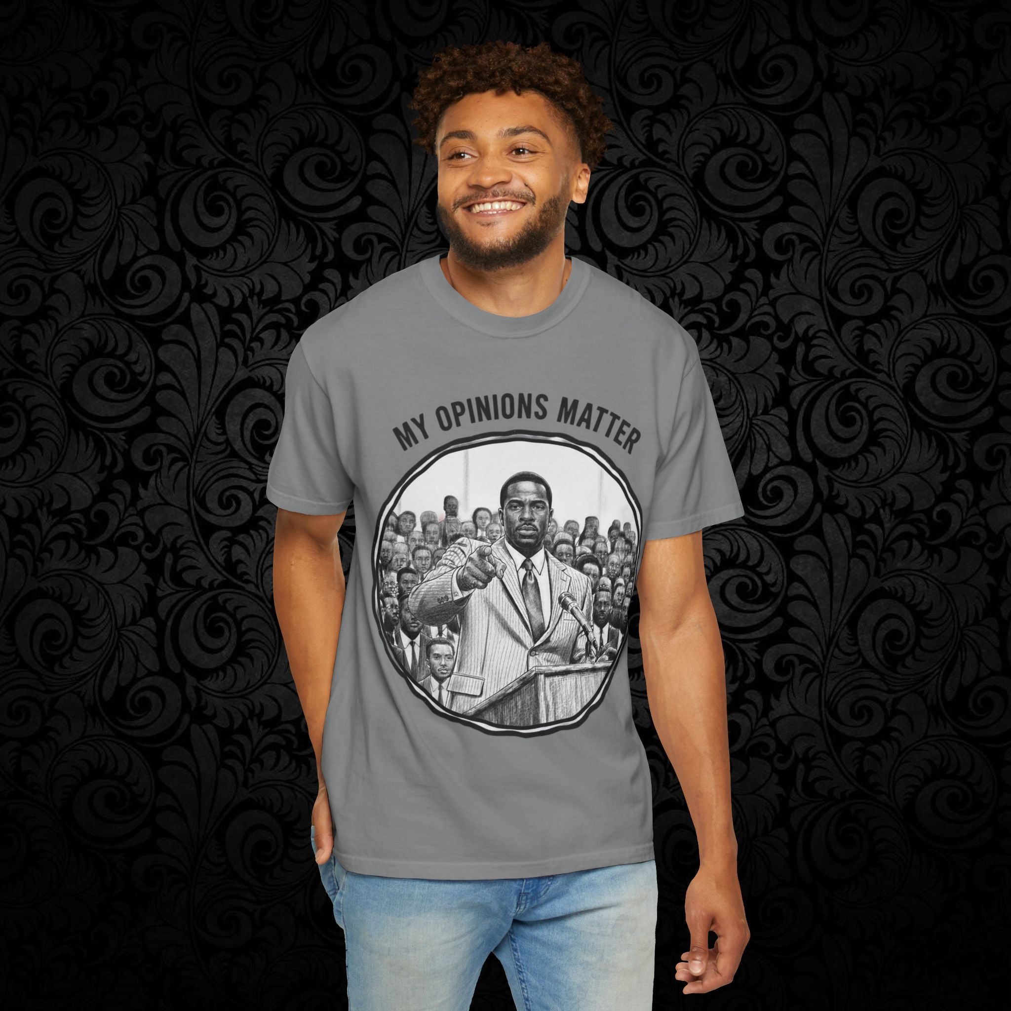 My Opinions Matter Male Empowerment Graphic Tee
