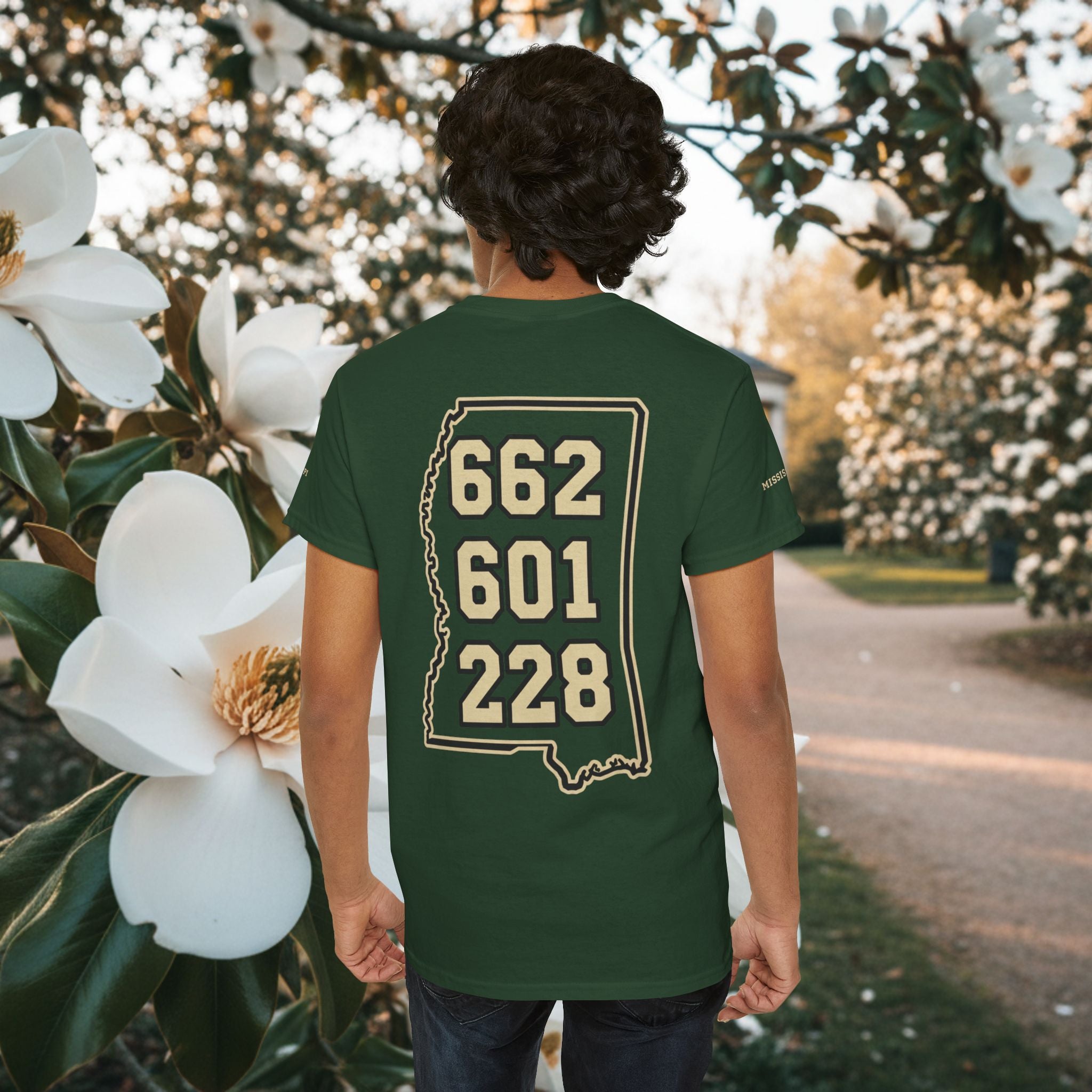 Magnolia State T-Shirt — Mississippi Area Code Shirt (662 · 601 · 228)