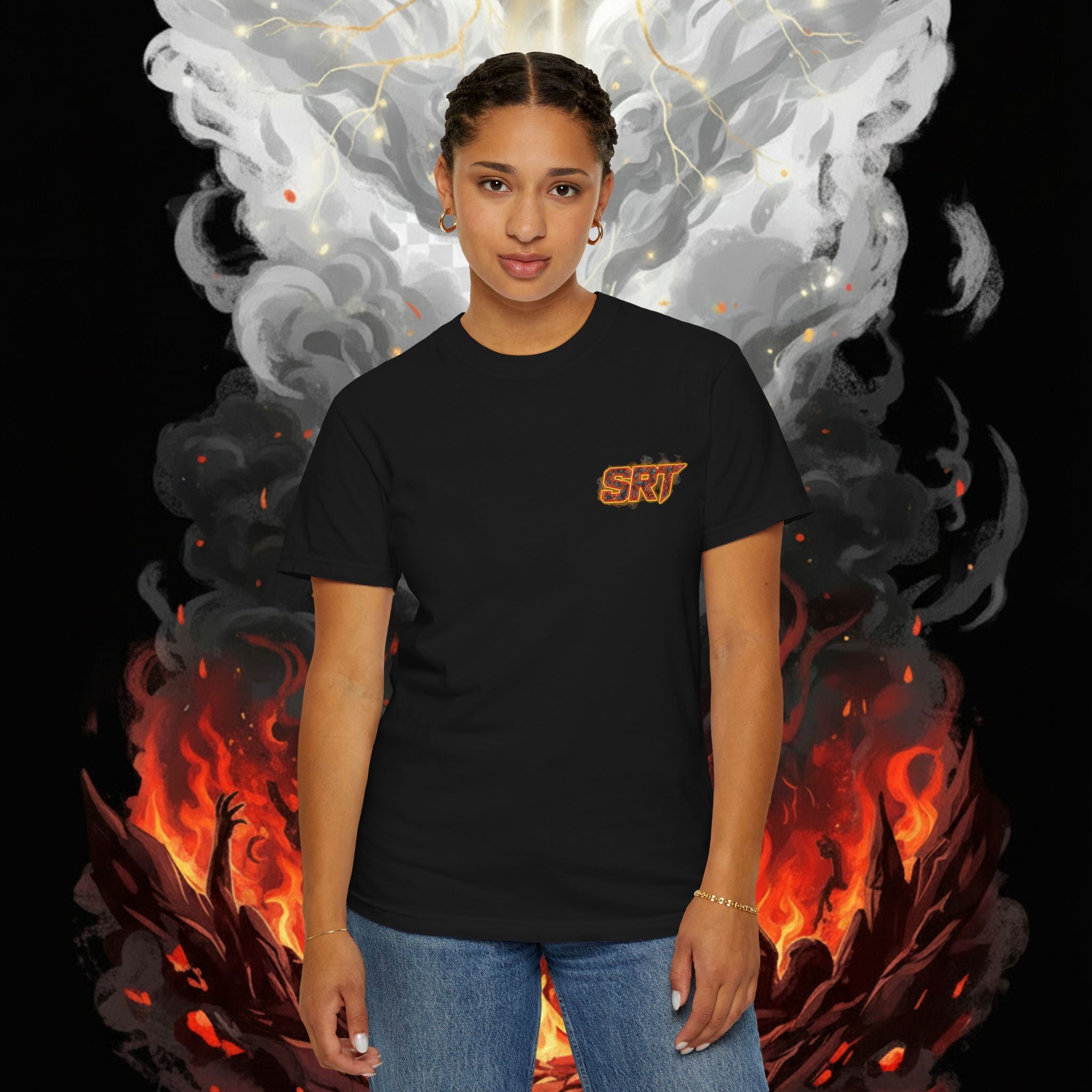 SRT Flame Graphic T-Shirt — "Been Through the Fire" Back Print
