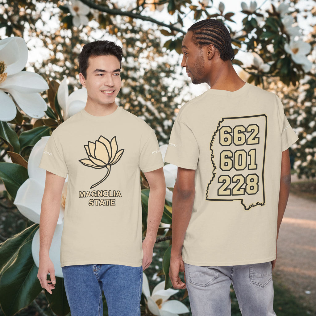 Magnolia State T-Shirt — Mississippi Area Code Shirt (662 · 601 · 228)